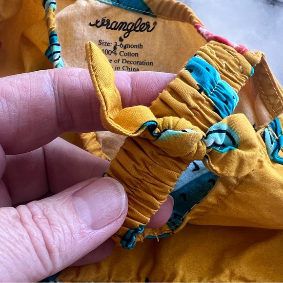 Wrangler Baby Girl One Shoulder Cactus Succulent Print Romper - Picture 5 of 5